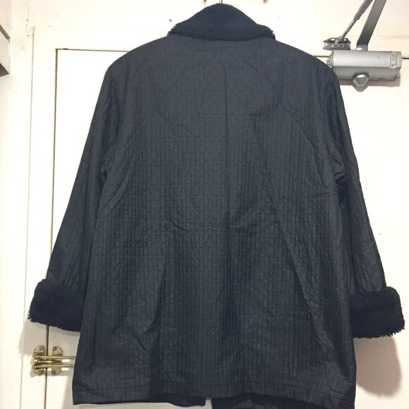 VINTAGE ME-JAY FAUX FUR NYLON JACKETS SIZE 3/4 - Picture 5 of 10